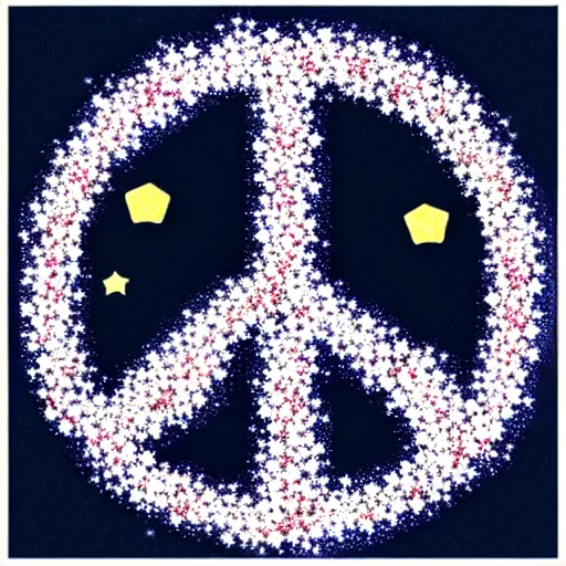 Image similar to peace symbol made of stars