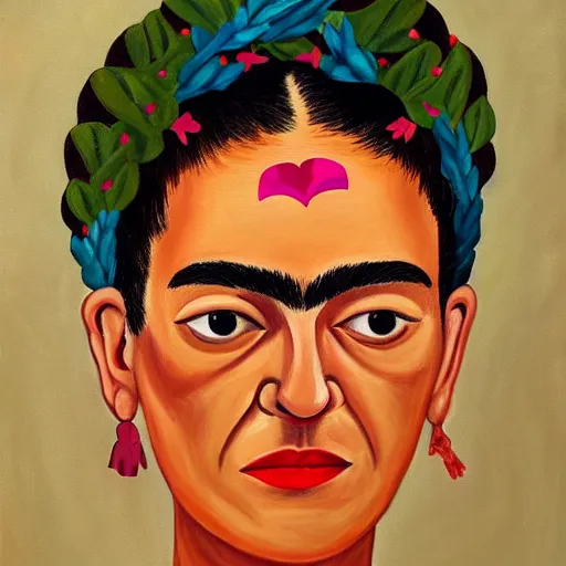 Image similar to a painting about loss in the style of frida kahlo