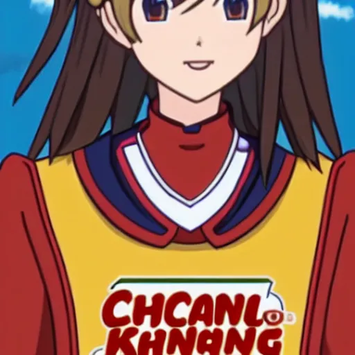 Prompt: Chiaki nanami wearing a burger king uniform, 8k