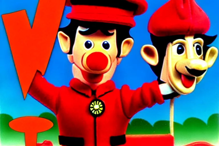 Prompt: Postman Pat 1980s show