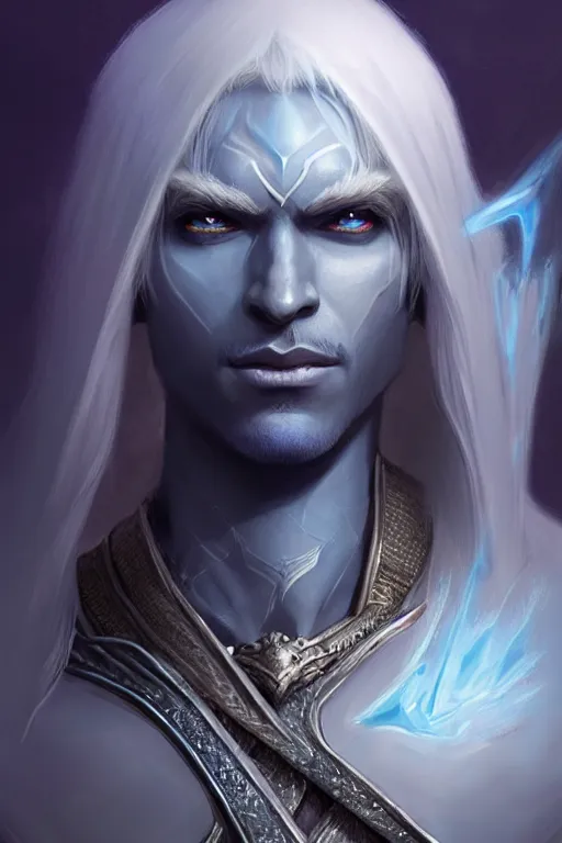 Image similar to drow prince, highly detailed, d & d, fantasy, highly detailed, digital painting, trending on artstation, concept art, sharp focus, illustration, global illumination, ray tracing, realistic shaded, art by artgerm and greg rutkowski and thomas cole and wayne barlowe