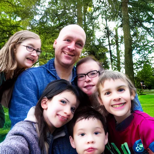 Image similar to family travel photo selfie taken at portland, oregon's waterfront park.