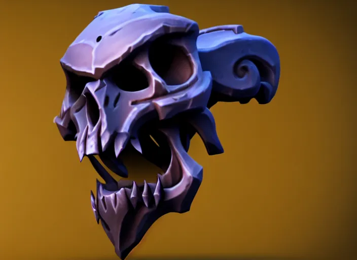 Prompt: wraith skull, stylized stl, 3 d render, activision blizzard style, hearthstone style, darksiders style