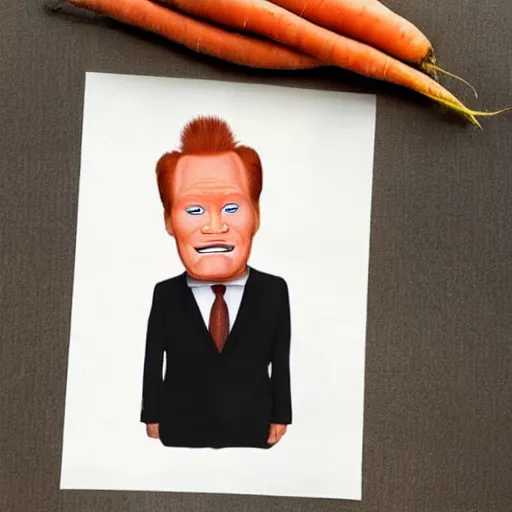 Image similar to connan o brien carrot face caricature