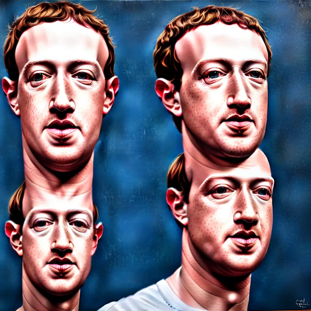 one mark zuckerberg staring into your soul, hyper | Stable Diffusion ...