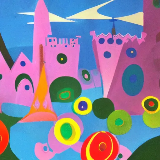 Prompt: its a small world concept art, mary blair