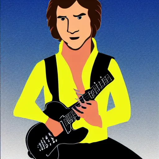 Prompt: Han Solo doing a guitar solo