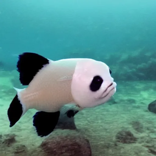 Image similar to photo of a fish in the ocean that looks like a panda