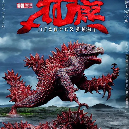 Image similar to shin godzilla by hideaki anno, hyper realistic, photorealistic