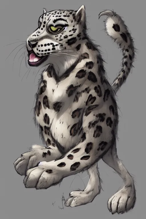 Prompt: anthropomorphic medieval snow leopard, trending on artstation, trending on furaffinity, digital art, by kawacy, anime, furry art, warm light, backlighting, cartoon, concept art