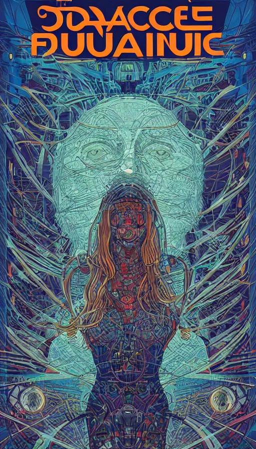 Image similar to Tha oracle, futurism, da vinci, Dan Mumford, Josan Gonzalez