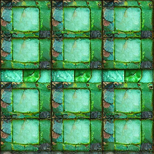 Image similar to hand painted green nature dungeon tiles texture with perfect details, symmetry, digital art