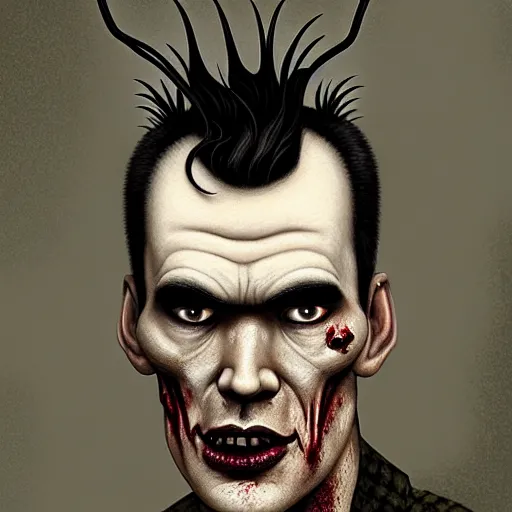 Prompt: portrait of a slim of morrissey as a zombie with a quiff, 7 days to die zombie, fine art, award winning, intricate, elegant, sharp focus, cinematic lighting, rimlight, digital painting, 8 k concept art, art by z. w. gu, art by brom, art by michael hussar, 8 k