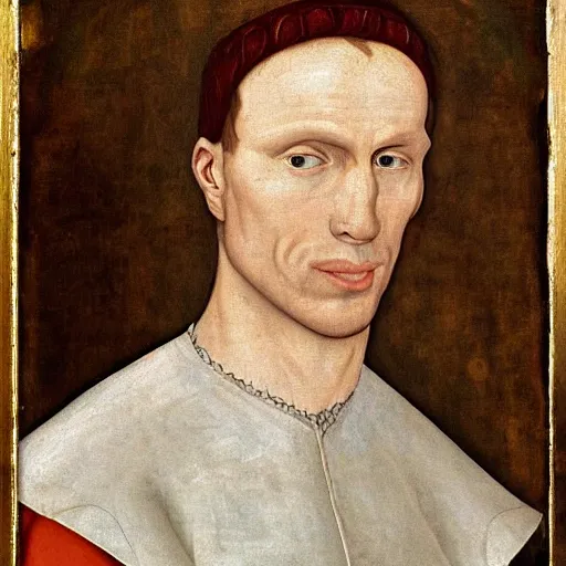 Image similar to A 15th century medieval renaissance oil painting of Jerma985, portrait of Jerma985, grainy, realistic, very realistic, hyperrealistic, highly detailed, very detailed, extremely detailed, very neat, very epic, very cool, detailed, trending on artstation