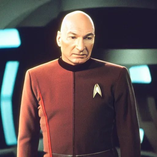 Prompt: Jean-Luc Picard, tv still from Star Trek Picard