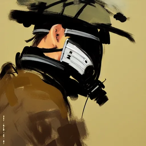 Image similar to ashley wood portrait painting of, a samurai, with mouseketeer hat on, as overwatch character, medium shot, asymmetrical, profile picture, organic painting, dramatic lighting, matte painting, bold shapes, hard edges, 6 0 s french movie poster, french impressionism, palette knife and brush strokes, dutch angle, by huang guangjian and gil elvgren and sachin teng