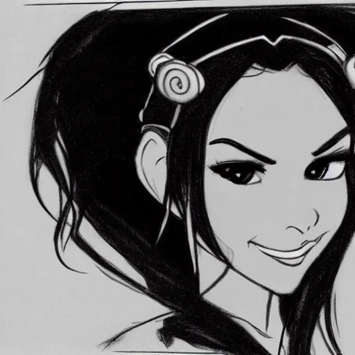 Prompt: milt kahl sketch of victoria justice with tendrils hair style as princess padme from star wars episode 3