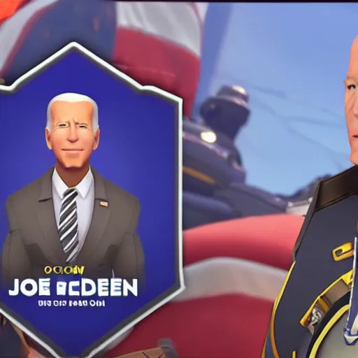 Image similar to screenshot of joe biden in overwatch