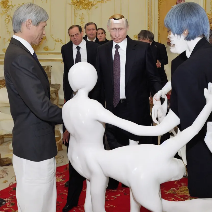 Prompt: vladimir putin meets ayanami rei