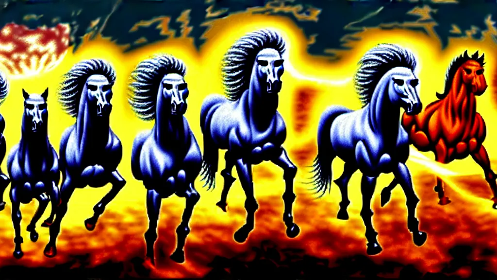 Prompt: the four horsemen of the nuclear apocalypse