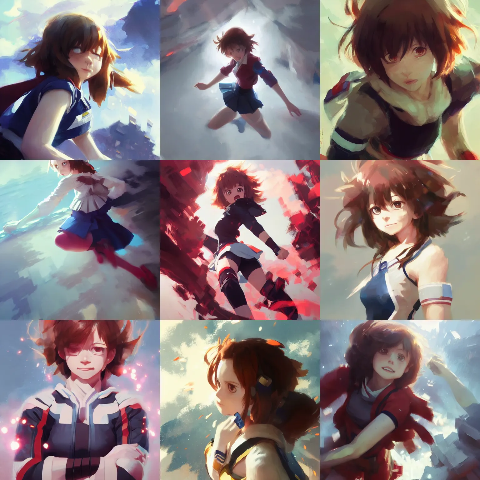 Prompt: uraraka ochako my hero academia, intricate, sharp focus, illustration, highly detailed, digital painting, concept art, matte, art by ruan jia and wlop and greg rutkowski, masterpiece