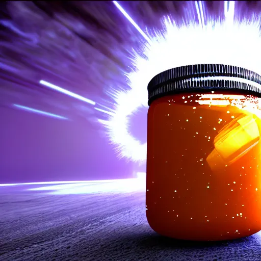 Image similar to sandstorm in a jar, particle effects, 4 k