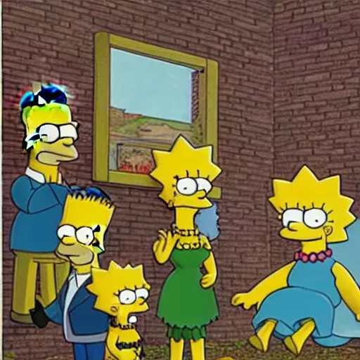 Prompt: the Simpsons as Matrix charactes