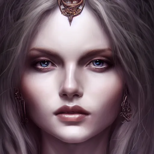 Prompt: perfectly - centered close - up portrait - photograph of goddess of death, the perfect human female specimen, intricate, elegant, super highly detailed, professional digital painting, artstation, concept art, smooth, sharp focus, no blur, no dof, extreme illustration, unreal engine 5, 8 k, by anne stokes