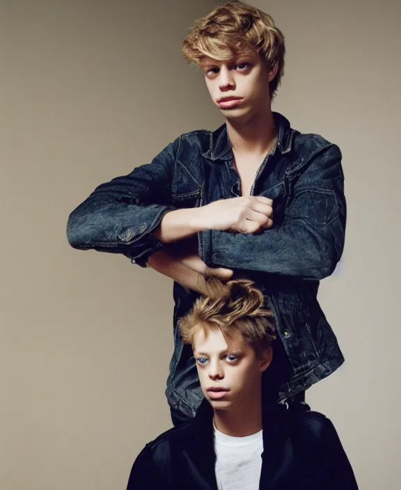 Prompt: portrait of jace norman photographed by nan goldin