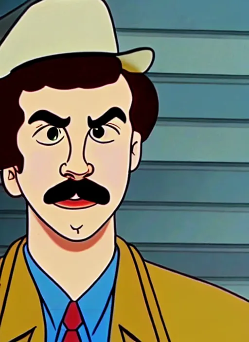 Image similar to still of jim hopper from stranger things : the animated series, cartoon screen capture ( 1 9 8 8 )