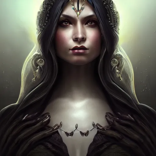 Image similar to perfectly - centered close - up portrait - photograph of goddess of death, the perfect human female specimen, intricate, elegant, super highly detailed, professional digital painting, artstation, concept art, smooth, sharp focus, no blur, no dof, extreme illustration, unreal engine 5, 8 k, by anne stokes