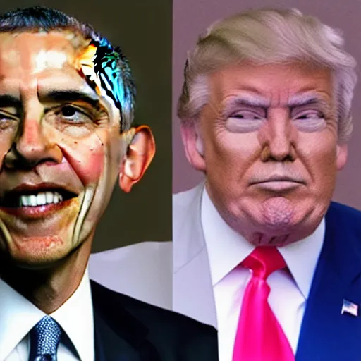 Prompt: Barack Obama with Donald Trump wig