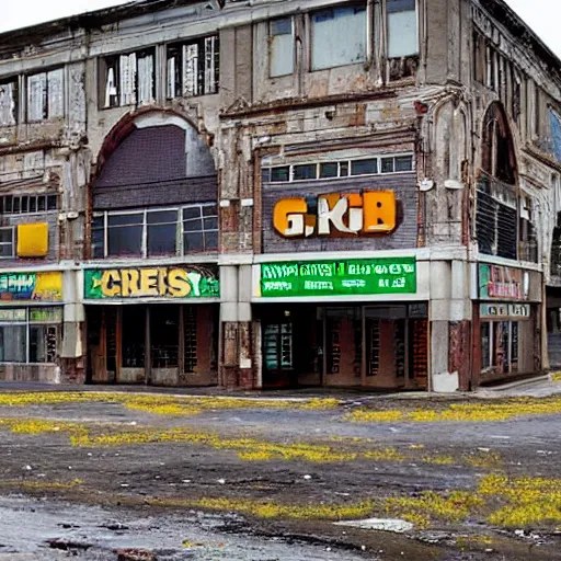 Prompt: abandoned blockbusters,