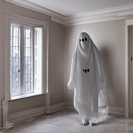 Prompt: a ghost captured on camera in someone's home, detailed, realistic, 4k resolution