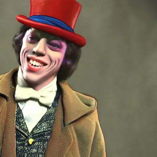 Image similar to Pete Davidson as Willy Wonka 4K quality super realistic