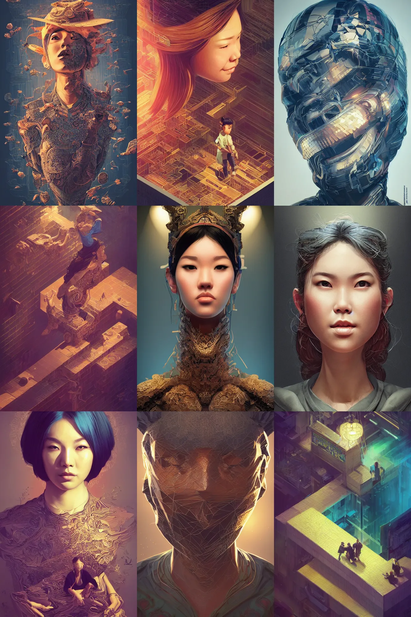 Prompt: portrait isometric drawing, printerest, vietnamese pho, intricate, epic lighting, cinematic composition, hyper realistic, 8k resolution, unreal engine 5, by Artgerm, tooth wu, dan mumford, beeple, wlop, rossdraws, James Jean, Andrei Riabovitchev, Marc Simonetti, yoshitaka Amano, Artstation