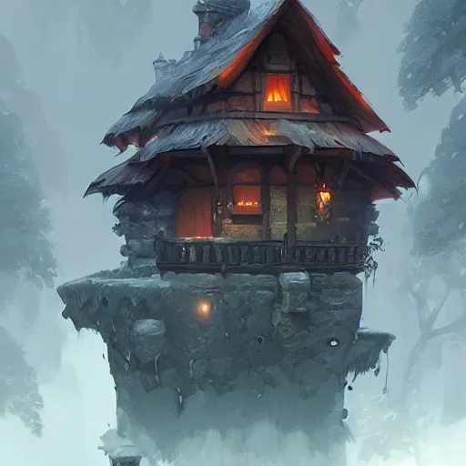 Image similar to highly detailed digital art of a fantasy house, trending on artstation, by andreas rocha, by greg rutkowski, 4k