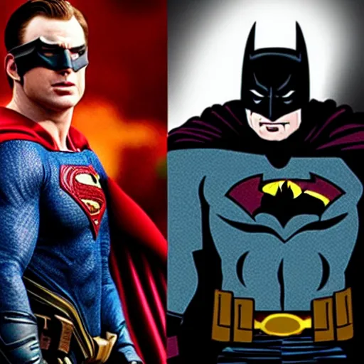 Prompt: ! dream chris evans as batman in batman vs. superman