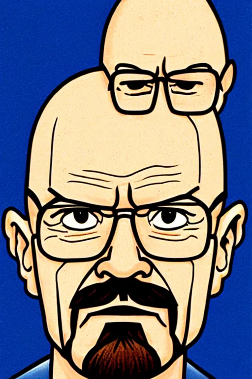 Image similar to walter white, as drawn by dan decarlo, highly detailed,