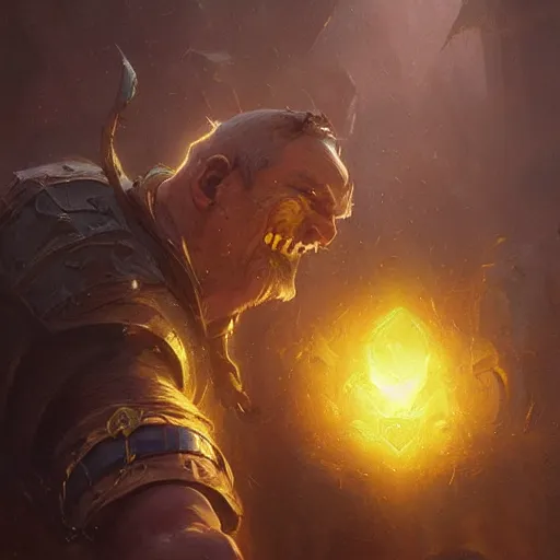 Prompt: pair of hands, yellow light emission, hearthstone art style, epic fantasy style art by Craig Mullins, fantasy epic digital art, epic fantasy card game art by Greg Rutkowski