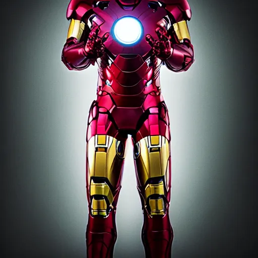 Prompt: “Still of Elmo as Iron Man, portrait, realistic, 50 mm lens, medium shot, dramatic studio lighting, cinematic, black background, realistic photo”