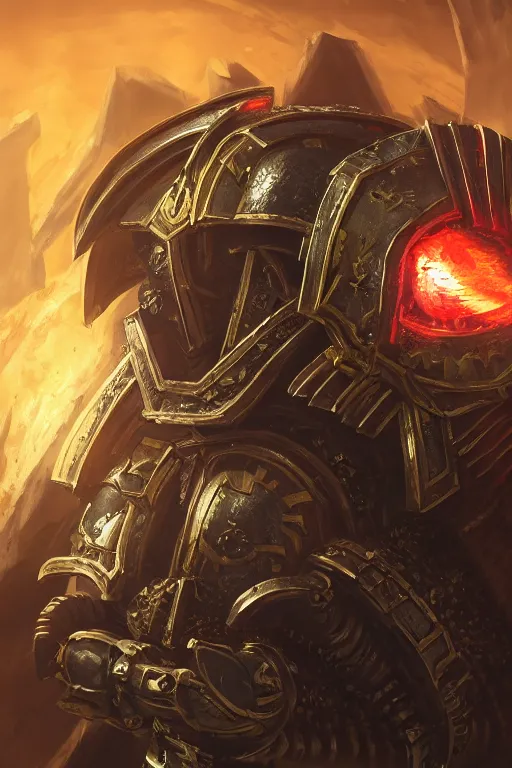 Image similar to armor portrait heros warhammer 4 0 k horus heresy fanart - the primarchs emperor by johannes helgeson animated with vfx concept artist & illustrator global illumination ray tracing hdr fanart arstation zbrush central hardmesh 8 k octane renderer comics stylized