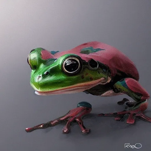 Prompt: frog robot, digital Art, artstation, Greg rutkowski, Trending artstation,