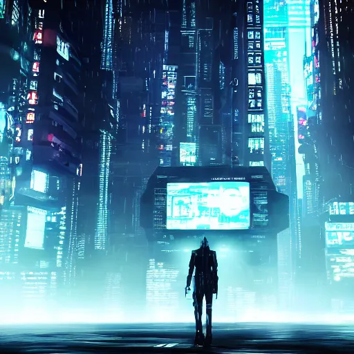 Image similar to a journey through a computer's nightmare, cyberpunk, 4 k,