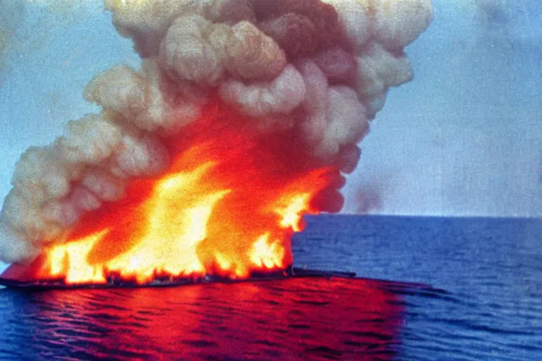 Image similar to chrevolet malibu 8 2 bursting into flames and exploding, photograph