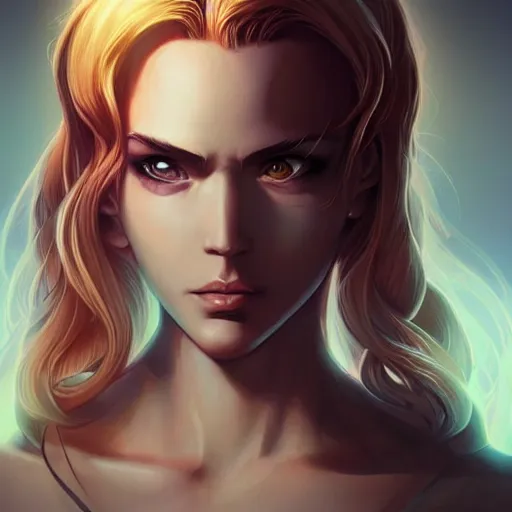 Image similar to a powerful psychic man emitting psychic powers, in the art style of by artgerm, detailed, highly detailed, aesthetic!, artstation, tumblr,