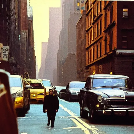 Image similar to new york city street scene by georgia o’keeffe