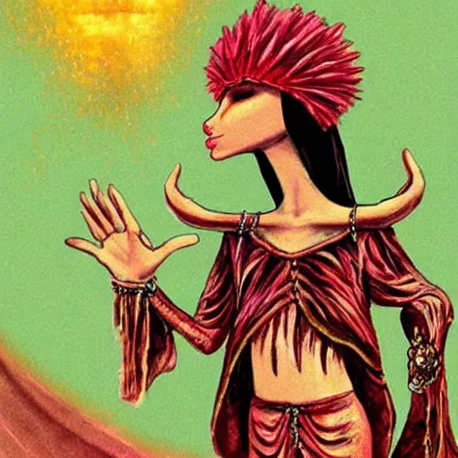 Image similar to et the alien dressed as flamenco gypsy