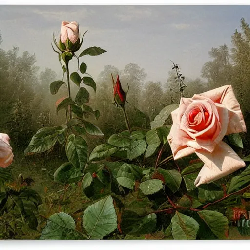 Prompt: rose by ivan shishkin