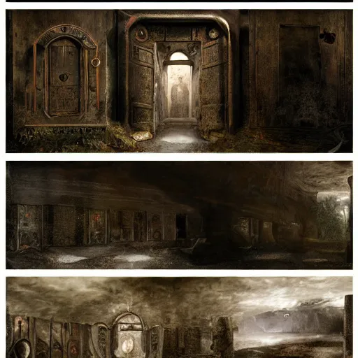 Image similar to the secret entrance to the underworld by stephen belledin and john constable, trending on artstation